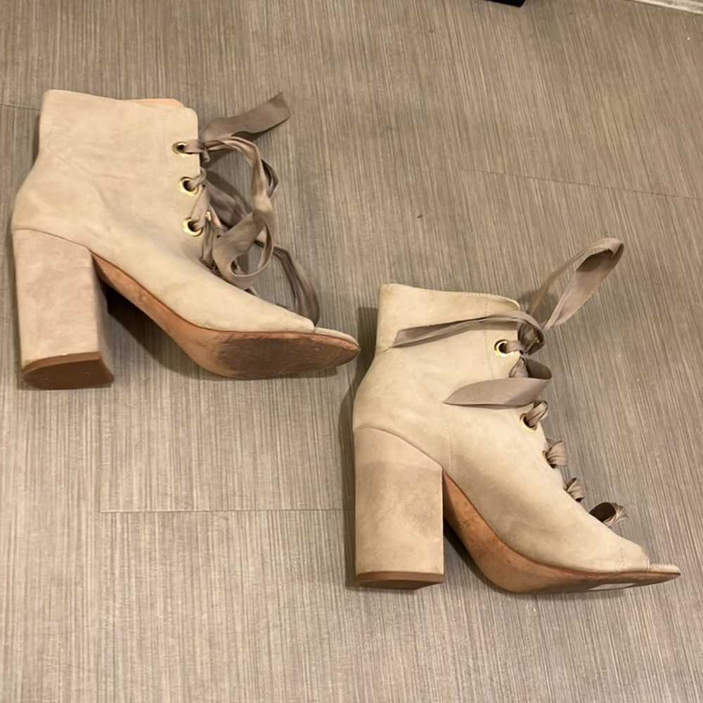 Ulla Johnson Ramona Suede Heeled Booties Lace up … - image 6