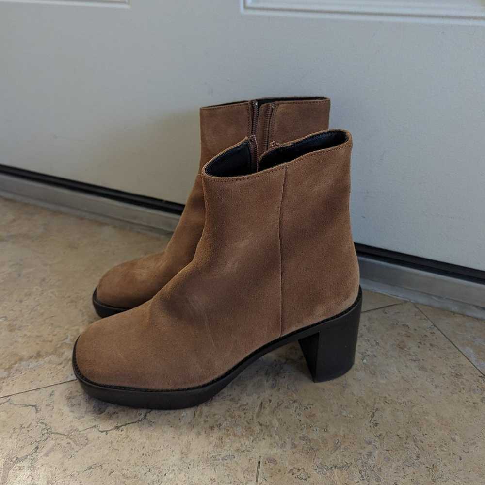 By Far Ellen Cognac Suede Boots Size 37 - image 2