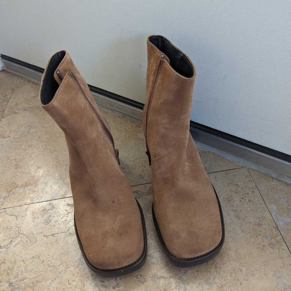 By Far Ellen Cognac Suede Boots Size 37 - image 6