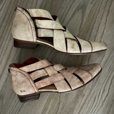 Bed Stu - Brittany Leather Woven Band Shooties SZ 