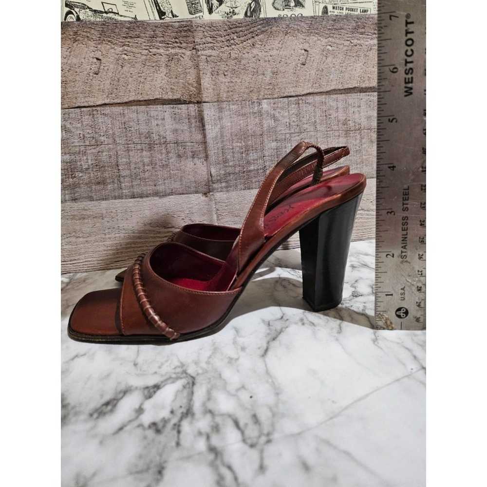 Vintage Yves St. Laurent Brown Leather Slingback … - image 2