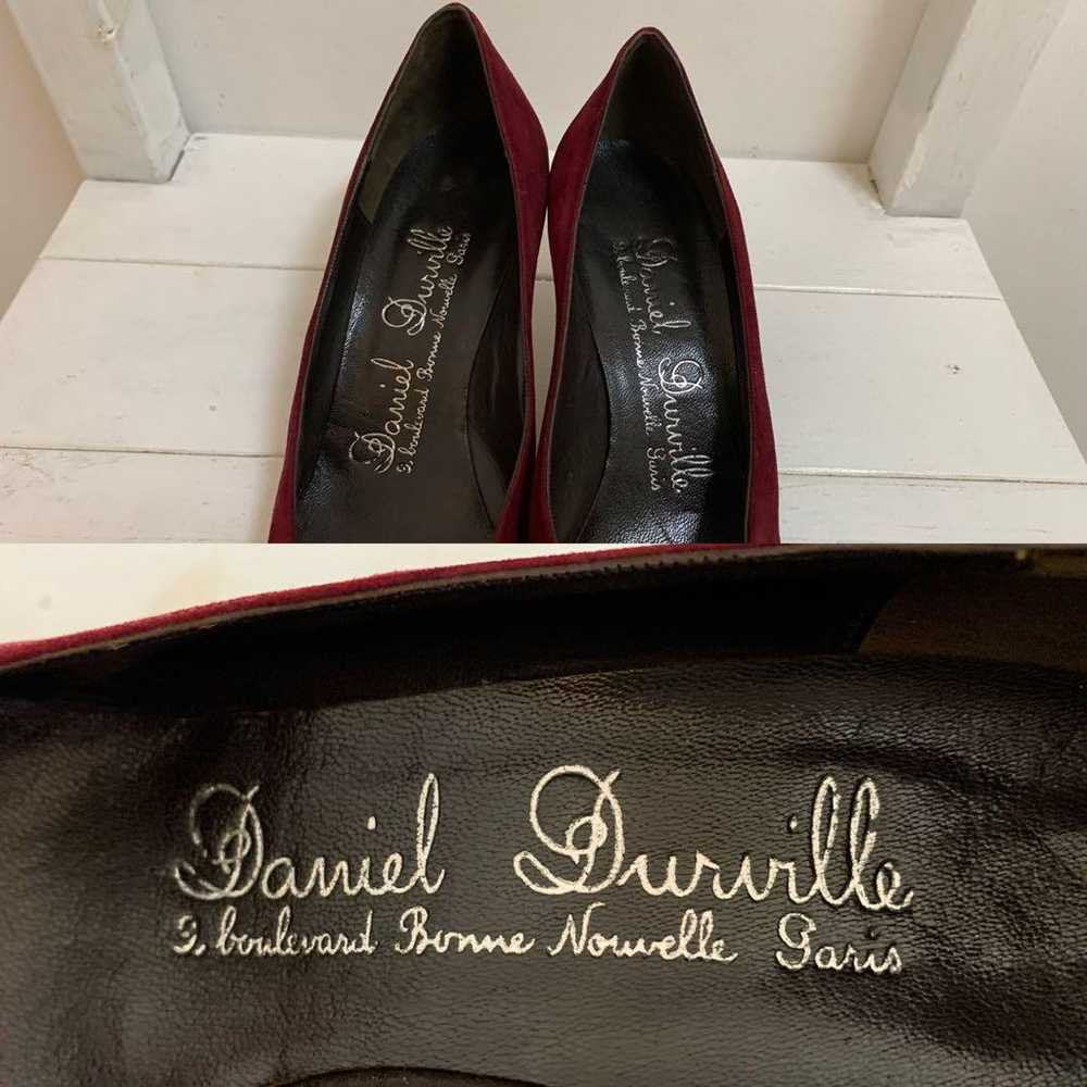 DANIEL DURVILLE PARIS VINTAGE Leather Heel Pumps - image 7