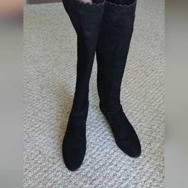 Jack Rogers Mia Suede Wedge Black Boot Size 5M