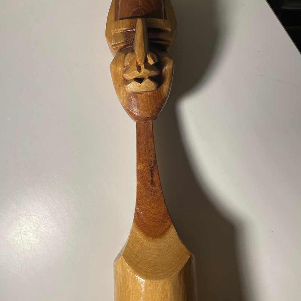 HENRY WALLACE WOOD CARVING SIGNED BAHAMAS 1989 CU… - image 3