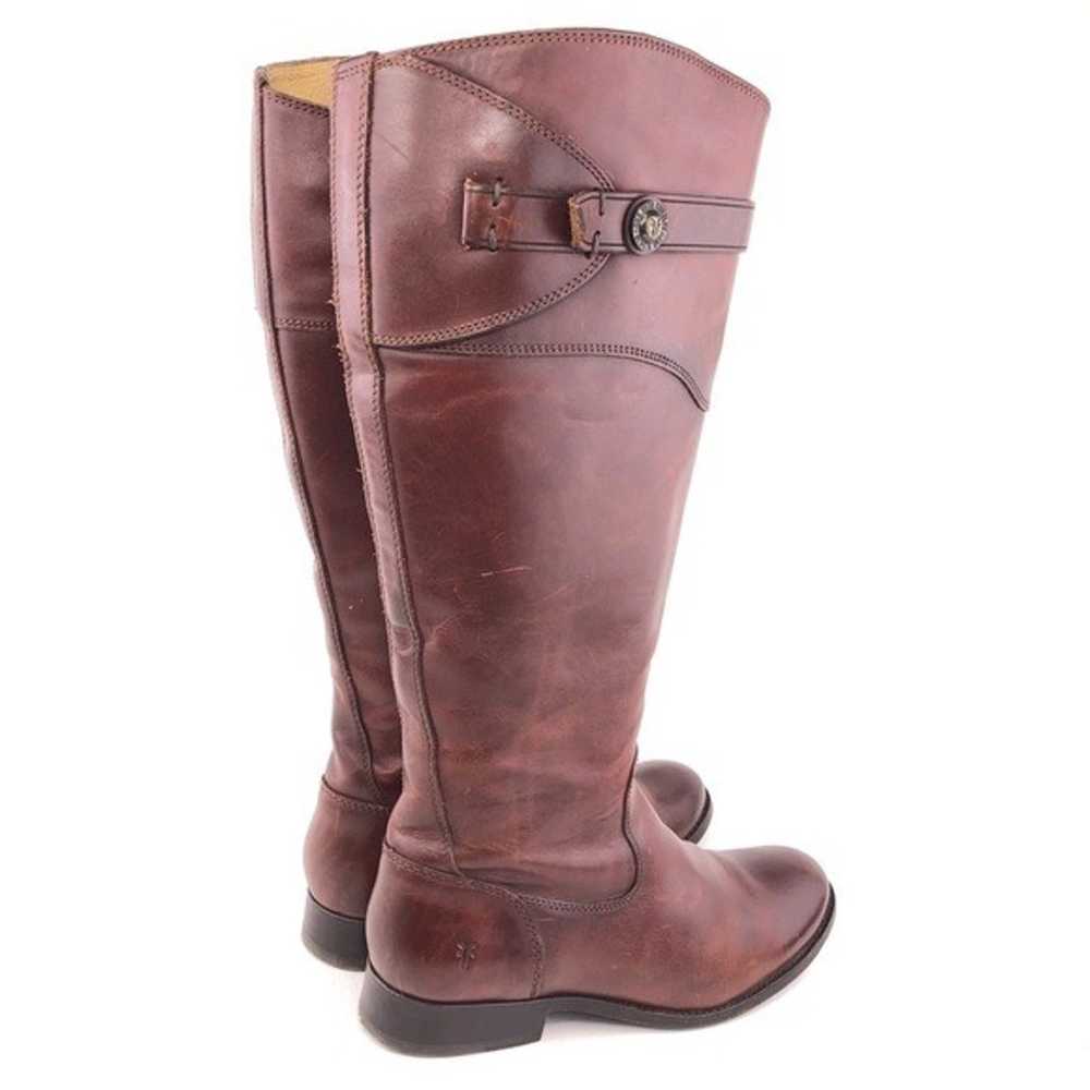 Frye Molly Button Brown Leather Tall Riding Boots… - image 5