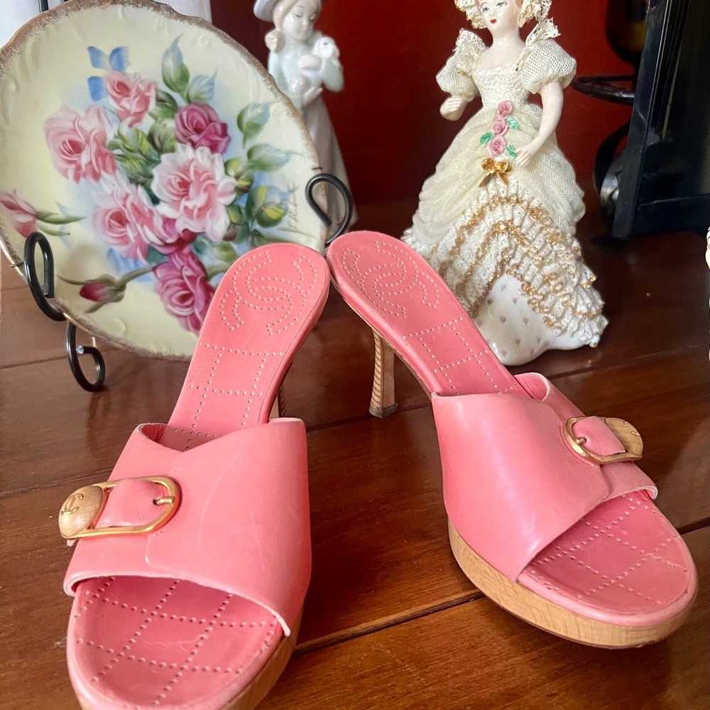 “CHANEL” PINK slides heels , size 38EUR/8US ,pret… - image 8