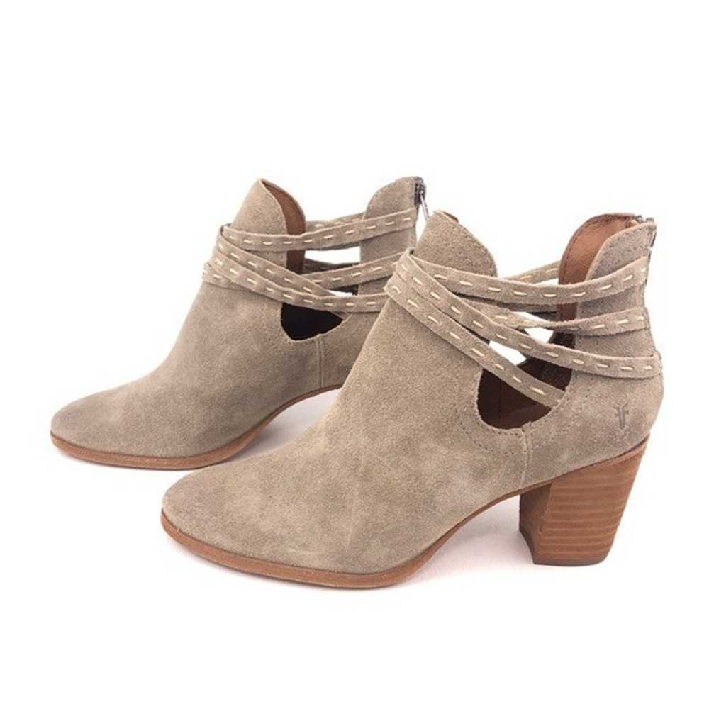 Frye Naomi Pickstitch Ash Suede Shooties 8B - image 2