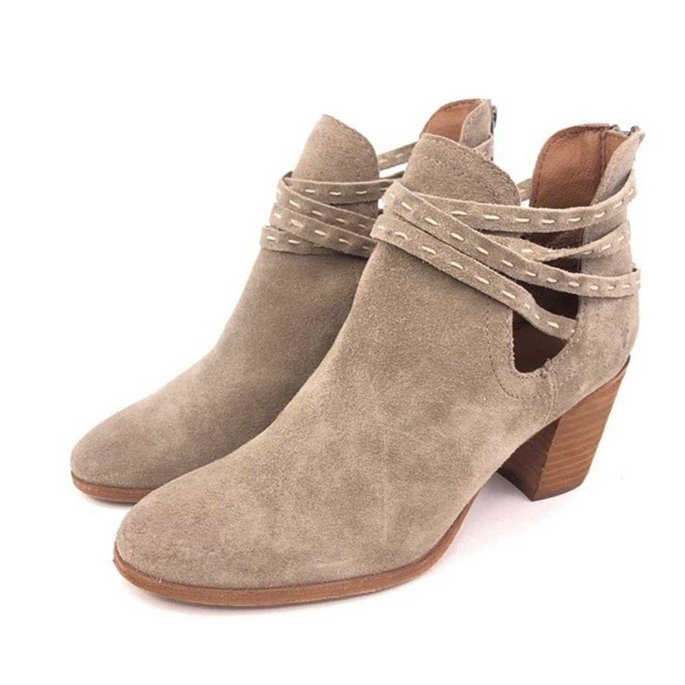 Frye Naomi Pickstitch Ash Suede Shooties 8B - image 3