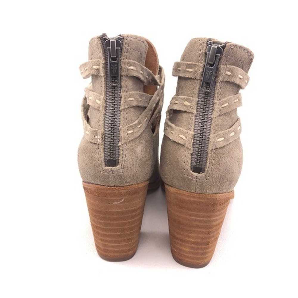 Frye Naomi Pickstitch Ash Suede Shooties 8B - image 6