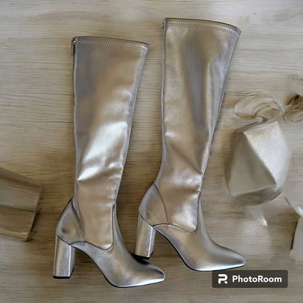 FRANCO SARTO Katherine High Shaft Boots Silver Fa… - image 1