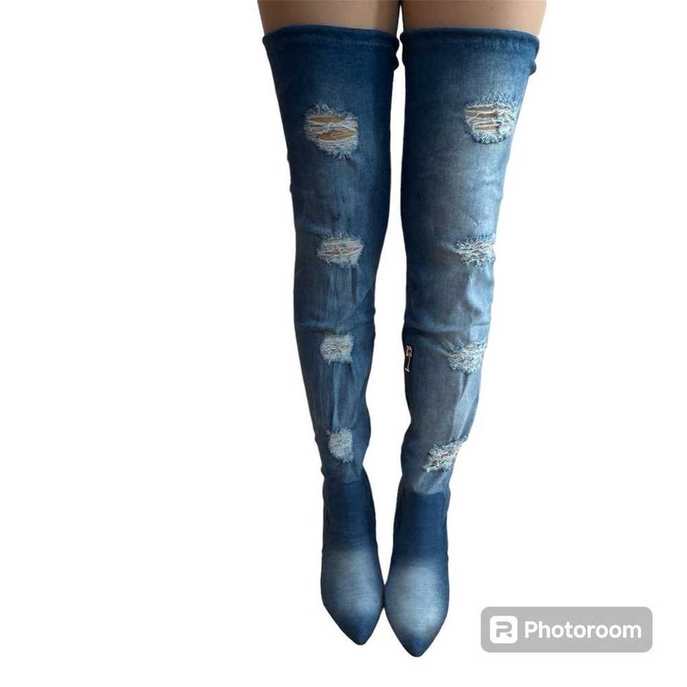 X2B Long Boots Denim. - image 1