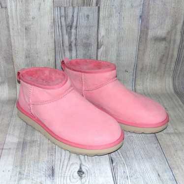 UGG Classic Ultra Mini Pink Blossom Suede/Sheepsk… - image 1