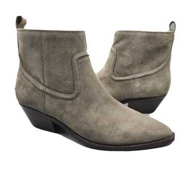 Veronica Beard Kinsley Boots Bootie Suede Taupe Sz