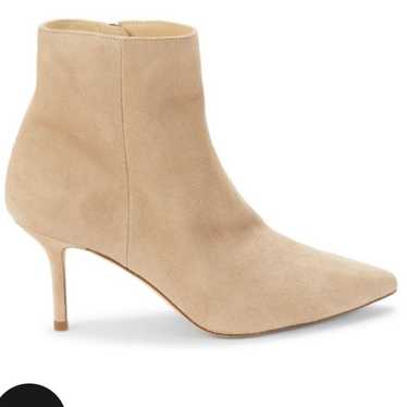 L'AGENCE Aimee Bootie Nude Suede Ankle Boots (Wome