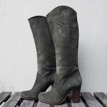 VTG Y2K Juicy Couture Suede Knee High Crest Boots