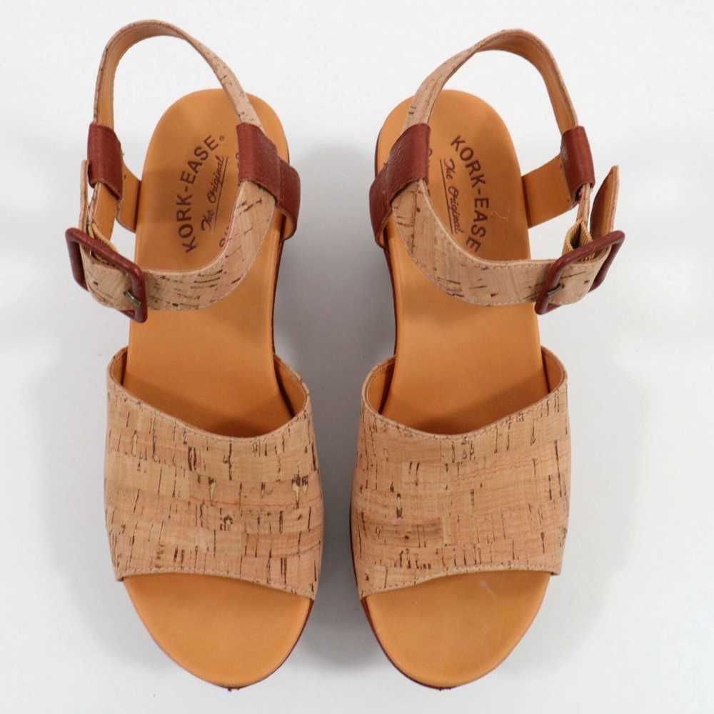 Vintage Brown Cork Ankle Strap Kork-Ease Keirn Pl… - image 6