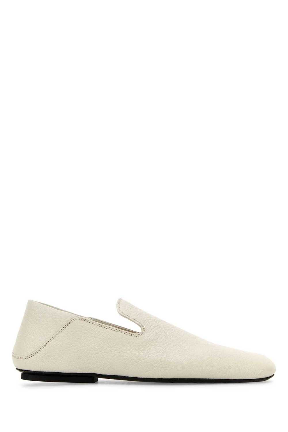 Bottega Veneta White Leather Slip Ons - image 1