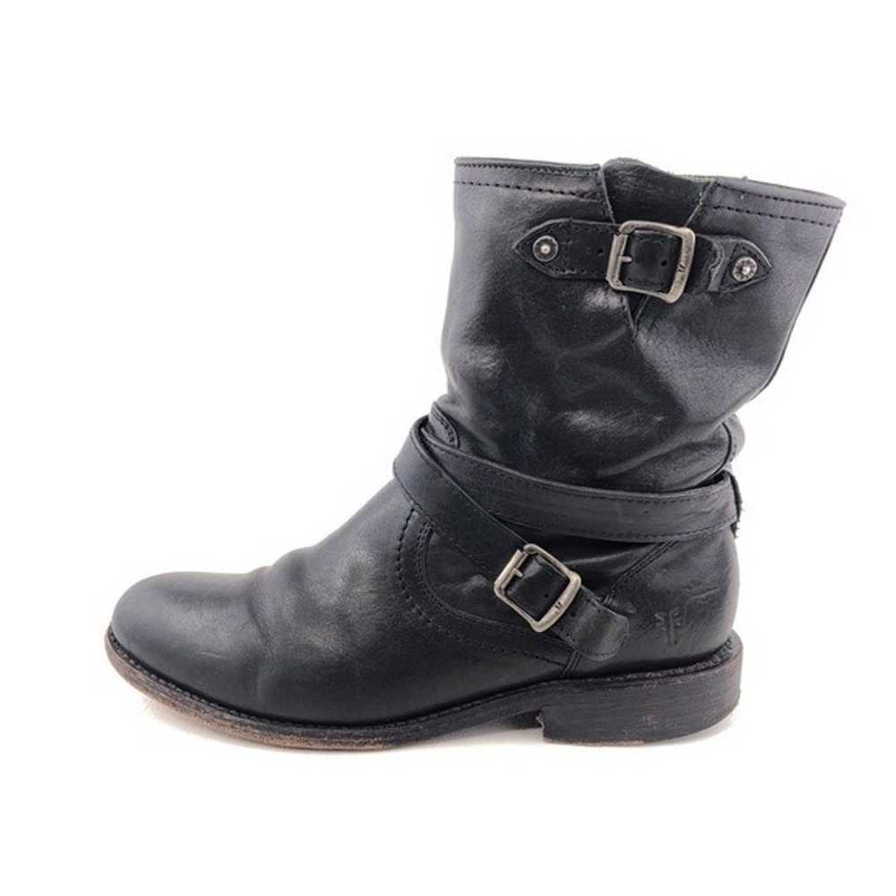 Frye Jayden Cross Engineer Black Leather Moto Boo… - image 1