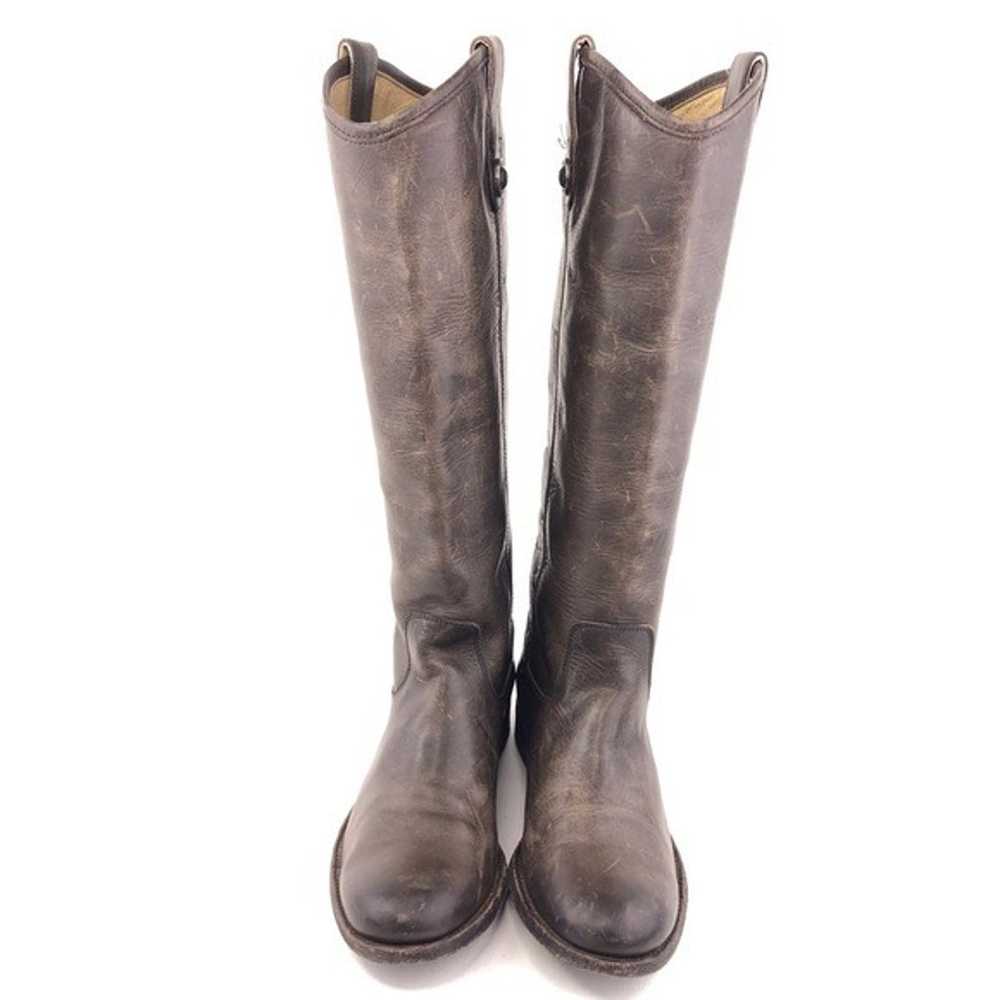 Frye Melissa Button Slate Gray Leather Tall Ridin… - image 4