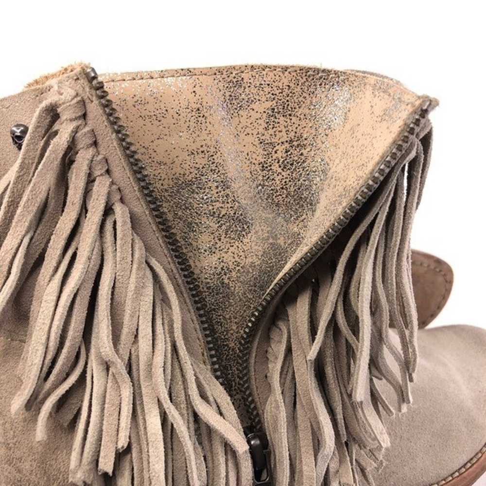 Zadig & Voltaire Pearce Fringe Taupe Suede Ankle … - image 12