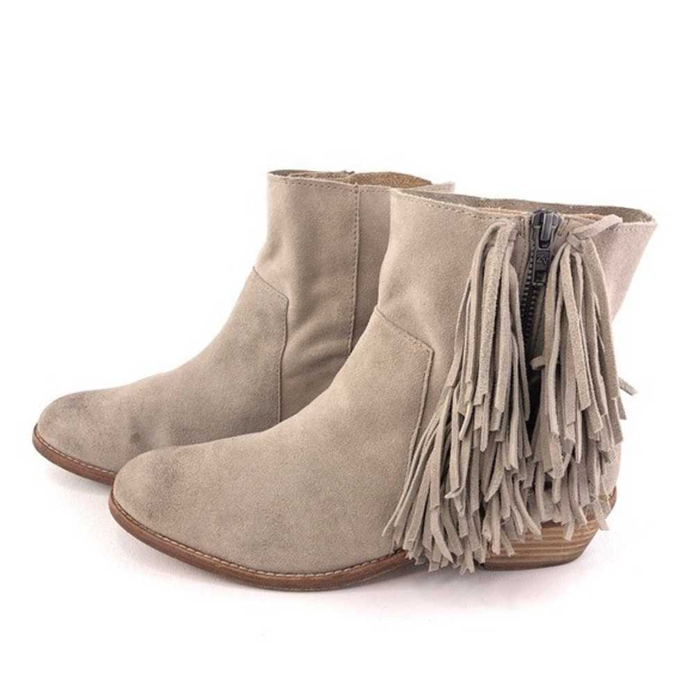 Zadig & Voltaire Pearce Fringe Taupe Suede Ankle … - image 2