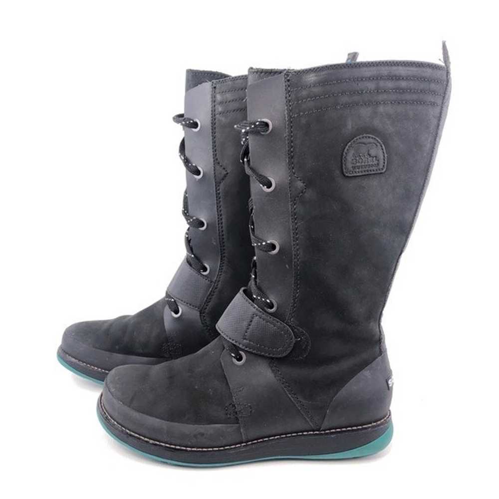 Sorel The Liftline Black Leather Winter Boots 9 - image 2