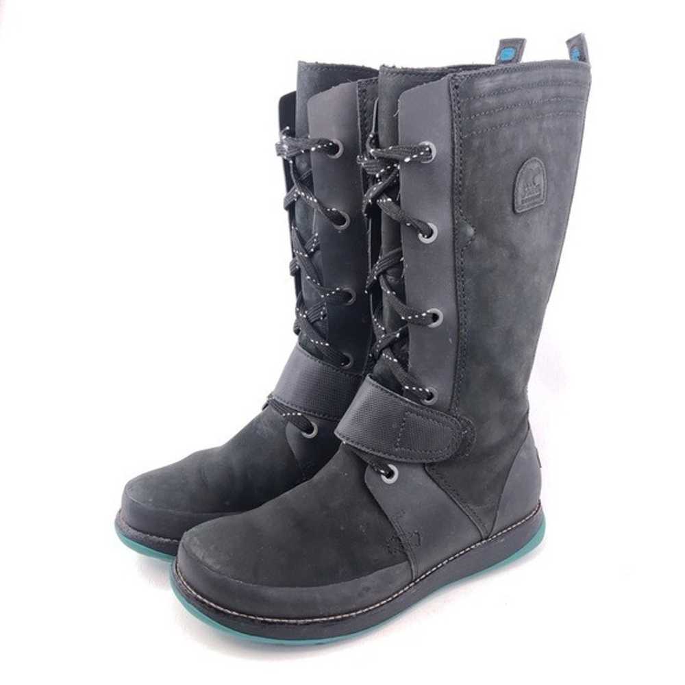 Sorel The Liftline Black Leather Winter Boots 9 - image 3