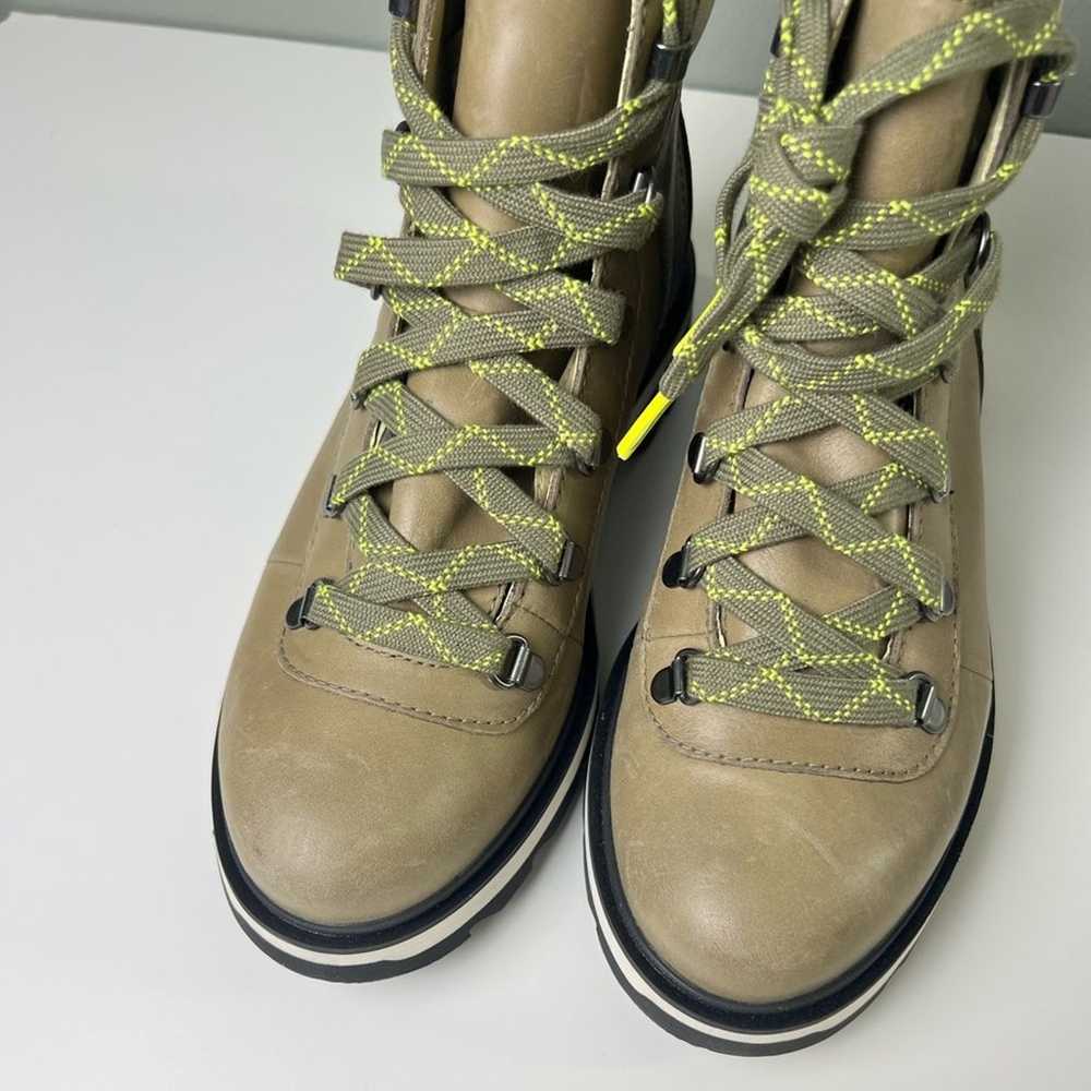 Sorel Green Leather Suede Waterproof Lace Up Lenn… - image 4