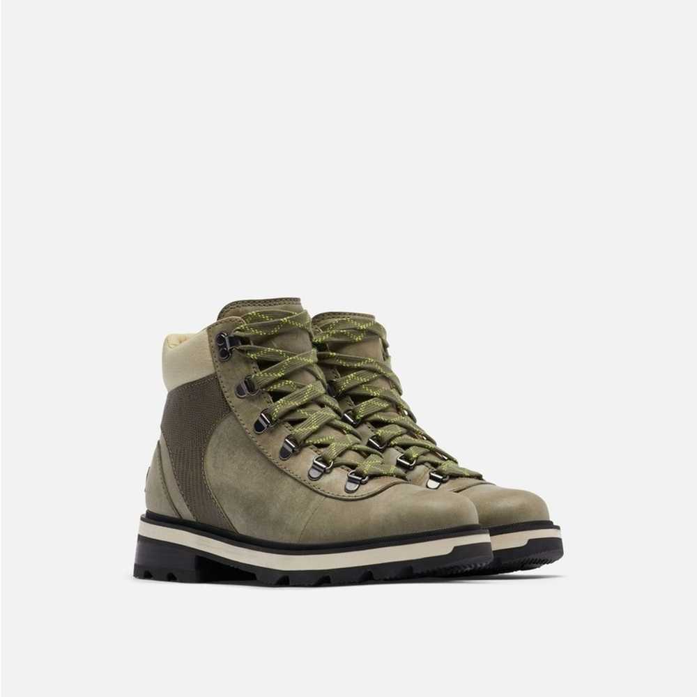 Sorel Green Leather Suede Waterproof Lace Up Lenn… - image 5