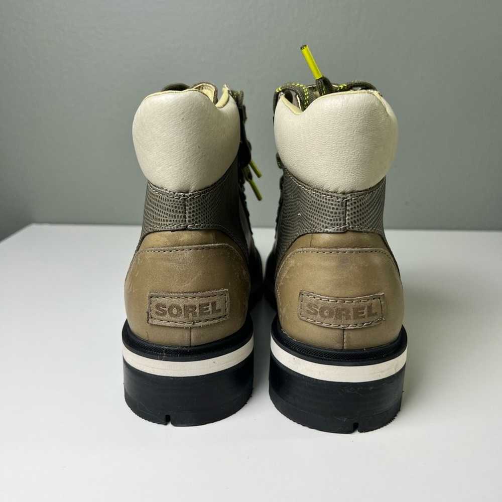 Sorel Green Leather Suede Waterproof Lace Up Lenn… - image 8