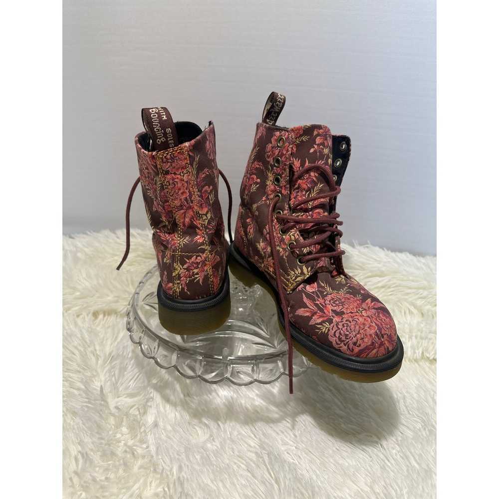 Womens DR MARTENS 1460 Beckett Cherry Red Floral … - image 2