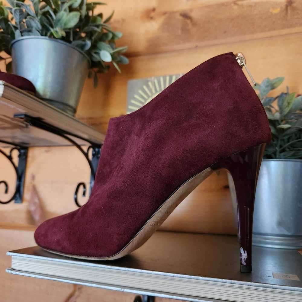 Jimmy Choo Mendez Stiletto Heel Booties Burgundy … - image 2