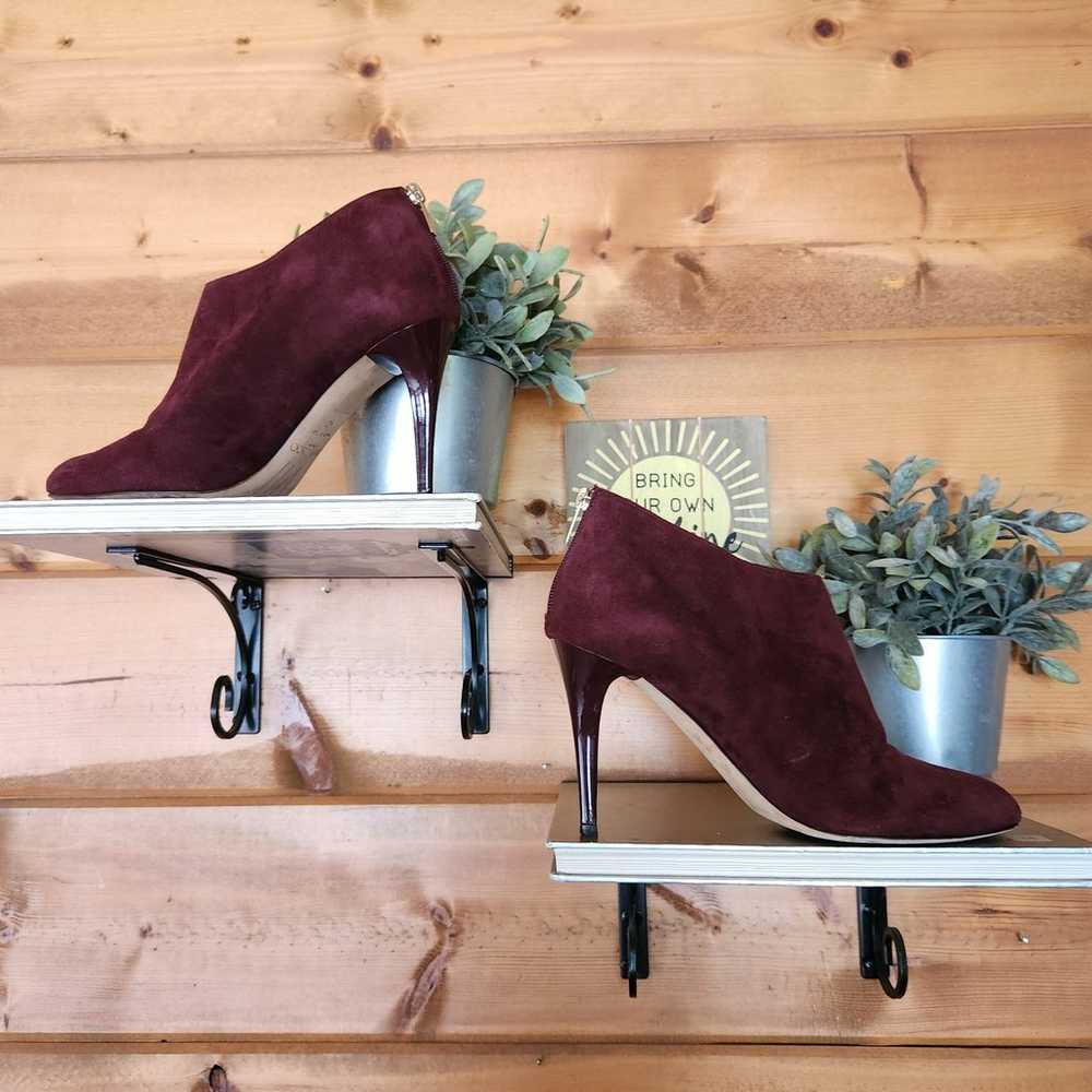 Jimmy Choo Mendez Stiletto Heel Booties Burgundy … - image 5