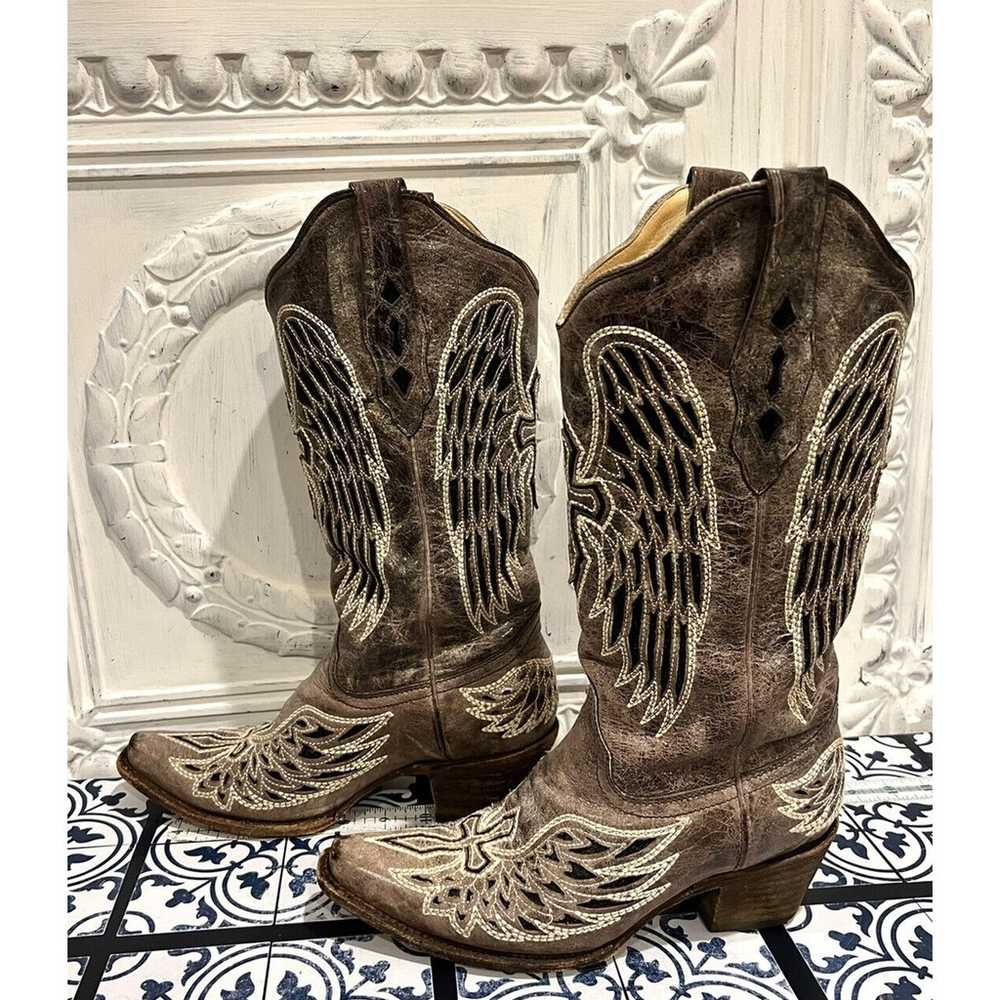 Corral Womens Cowboy Boots Size 8 Gray Brown Blac… - image 3