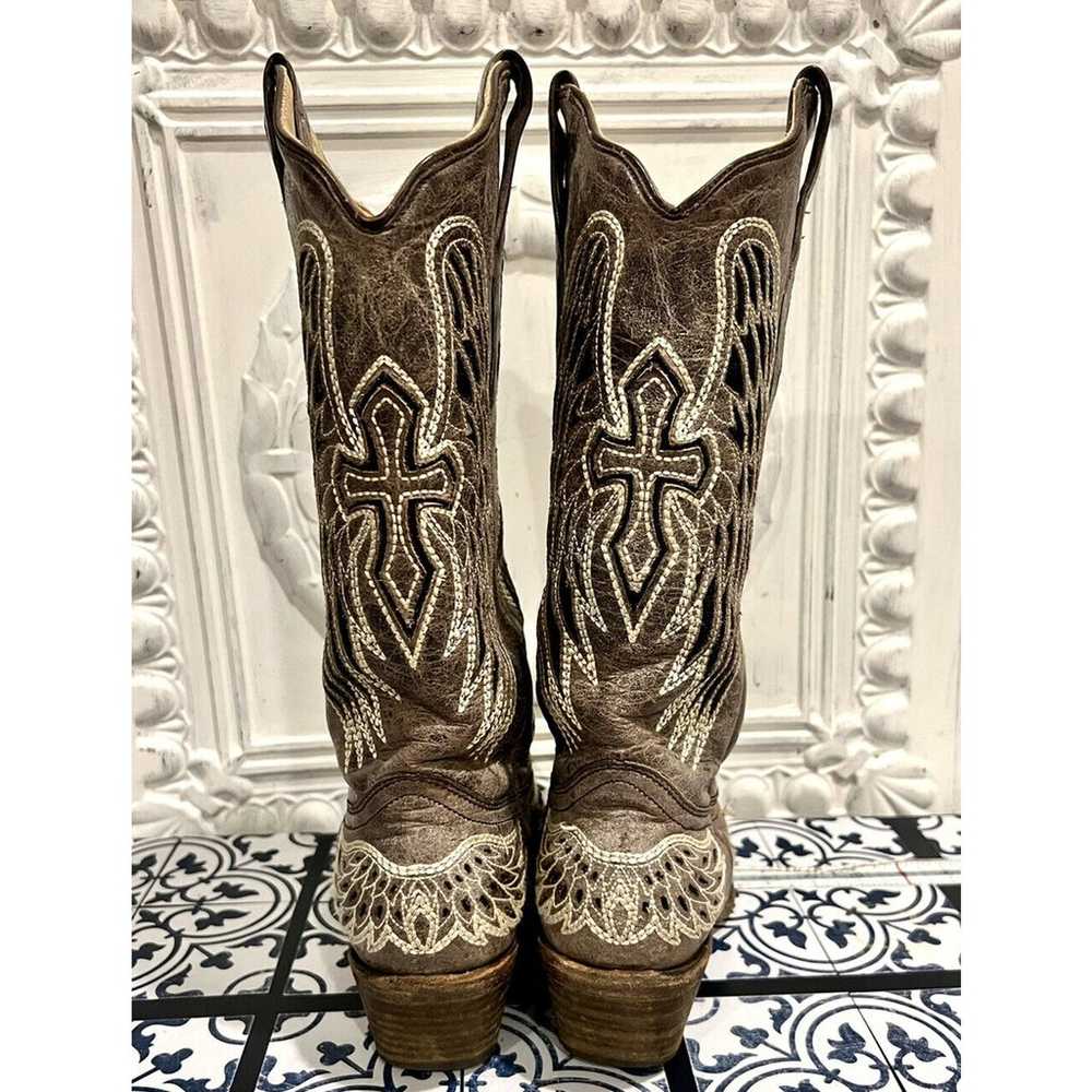 Corral Womens Cowboy Boots Size 8 Gray Brown Blac… - image 4