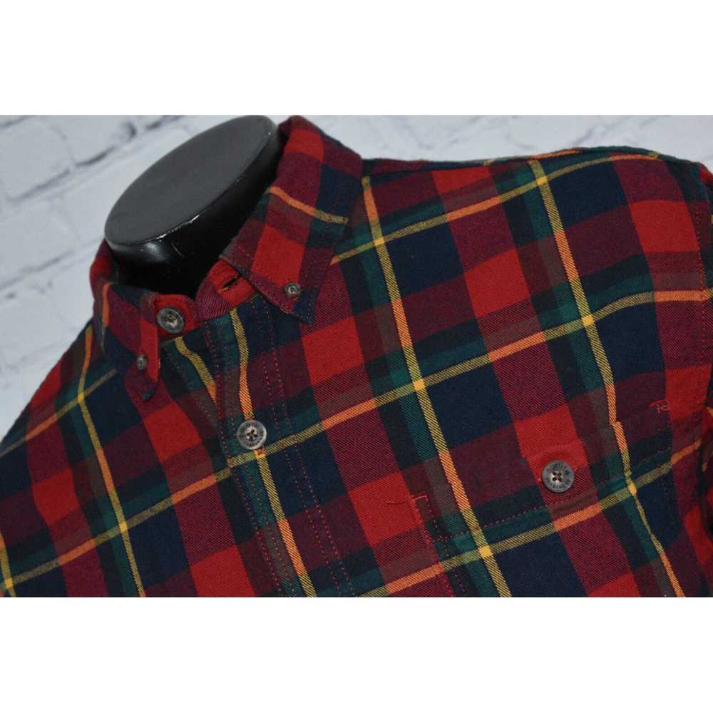 Duluth Trading Company Red Plaid Cotton Work Flan… - image 2