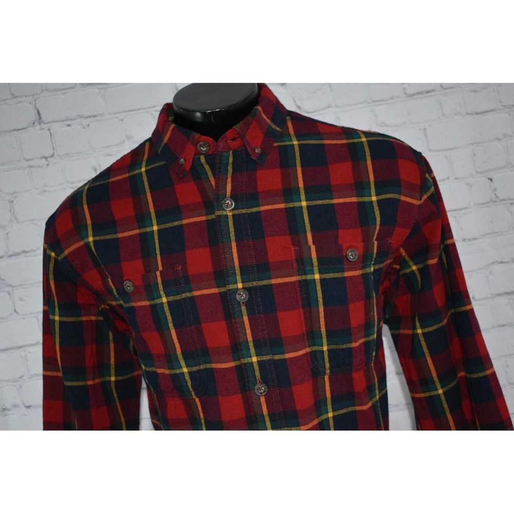 Duluth Trading Company Red Plaid Cotton Work Flan… - image 4