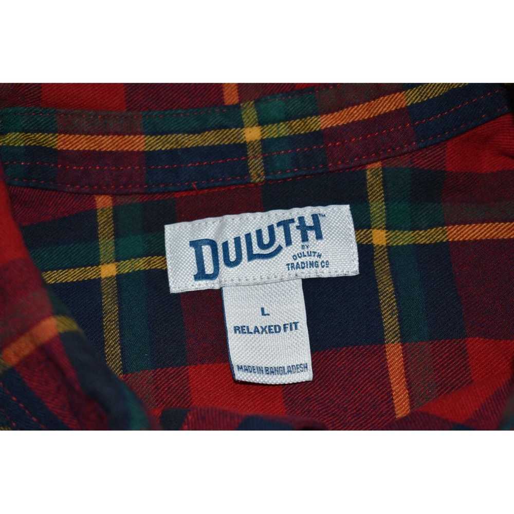 Duluth Trading Company Red Plaid Cotton Work Flan… - image 5