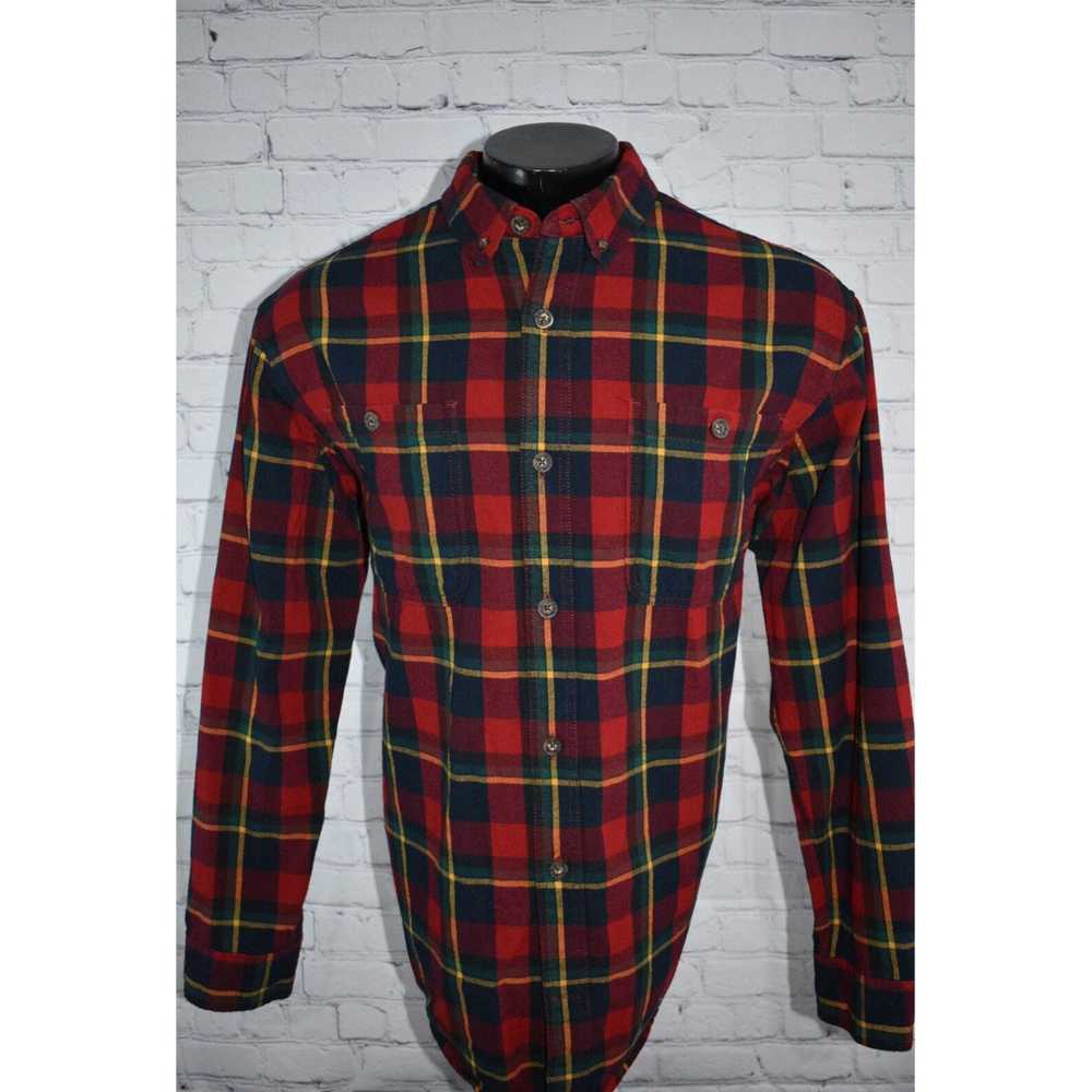 Duluth Trading Company Red Plaid Cotton Work Flan… - image 6