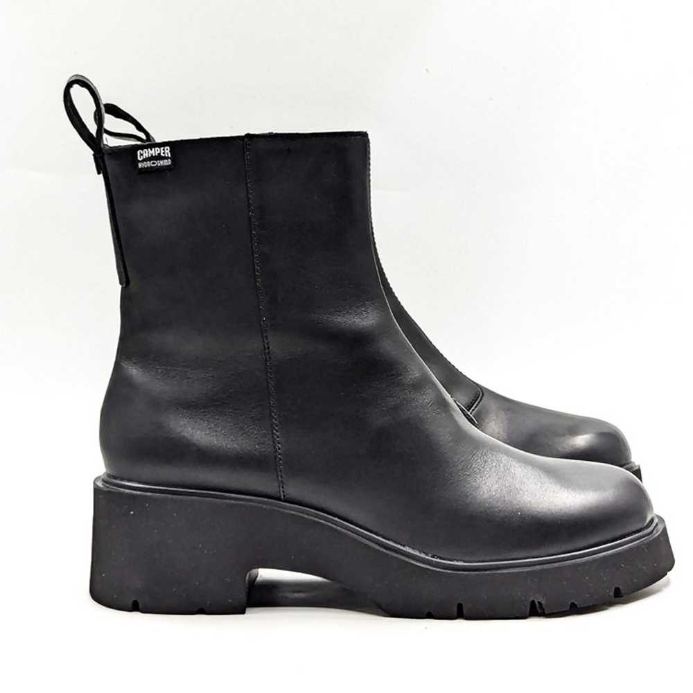 Camper Women MIlah Waterproof Black Leather Platf… - image 4