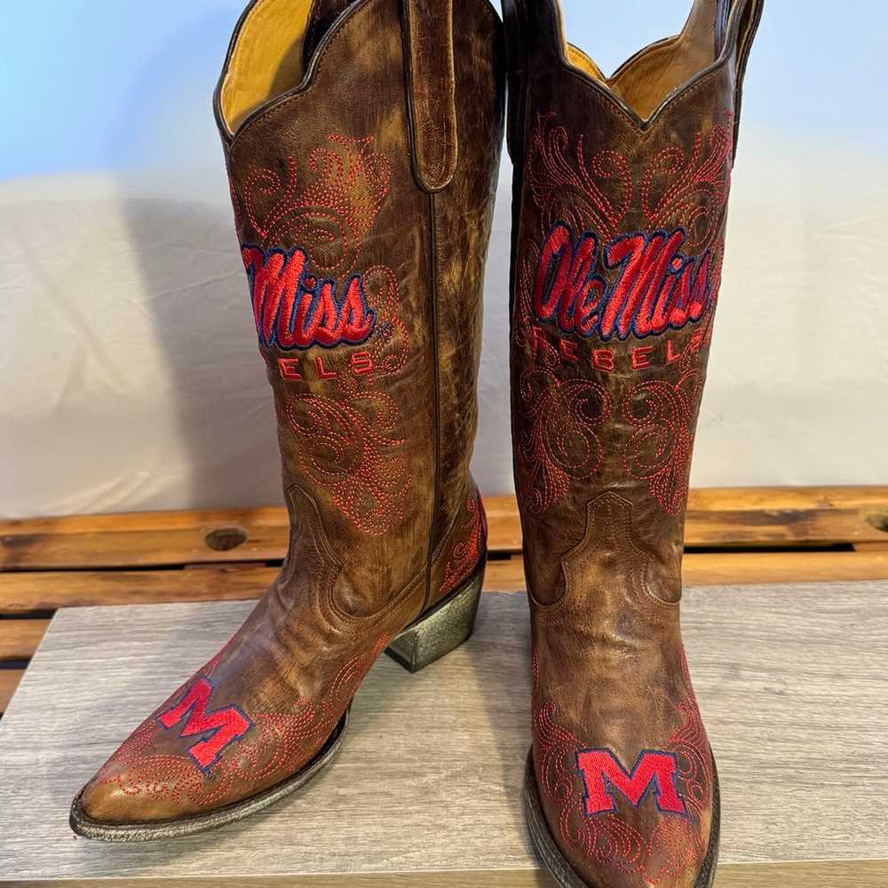 Ole Miss Rebels Women’s Game Day Cowgirl Boots Si… - image 1