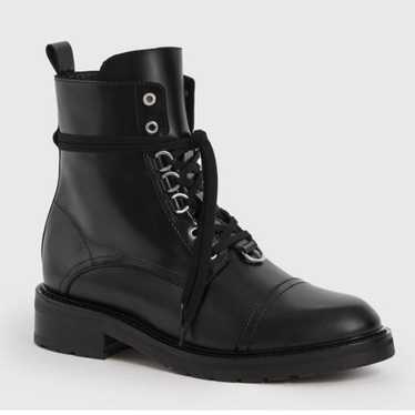 ALLSAINTS LIRA HIKER LEATHER BOOTSMOTO COMBATCHUNK