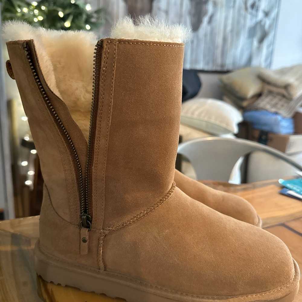 UGG Australia Classic Short Boots with zip sides … - image 3