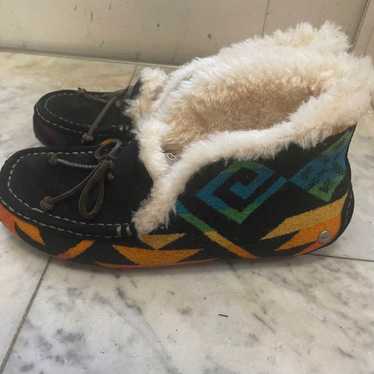 UGG Pendleton collaboration moccasin boots.