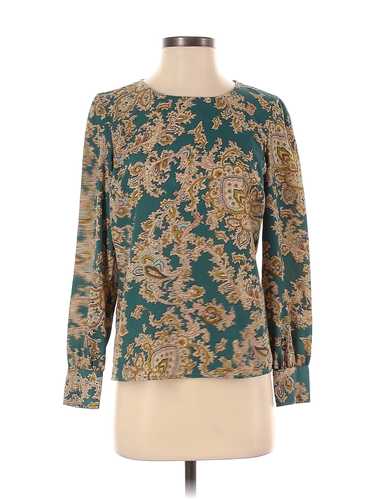 Talbots Outlet Women Green Long Sleeve Blouse P