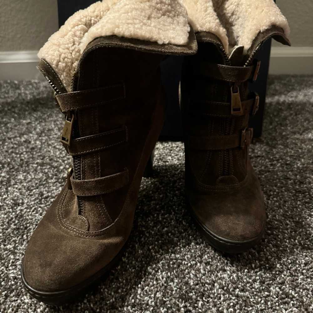 Ralph Lauren Suede Boots with Fur - image 4