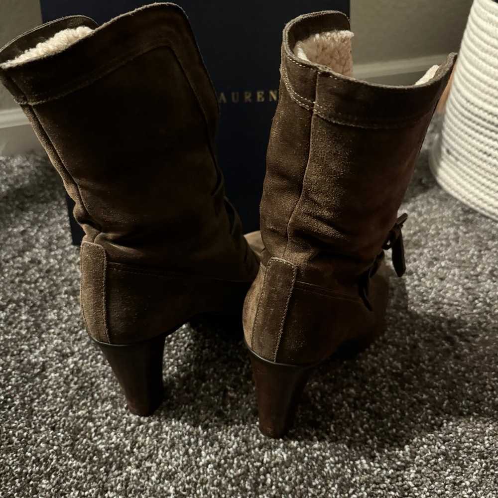 Ralph Lauren Suede Boots with Fur - image 5