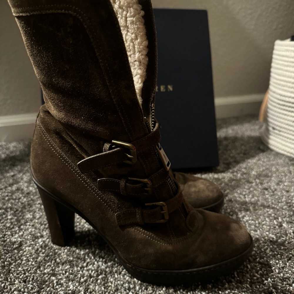 Ralph Lauren Suede Boots with Fur - image 6