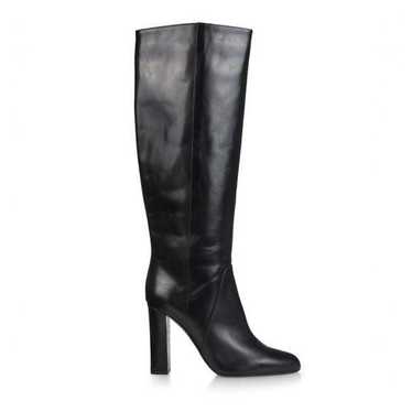 DFV Women's Black Leather Knee High Heeled Gladys… - image 1