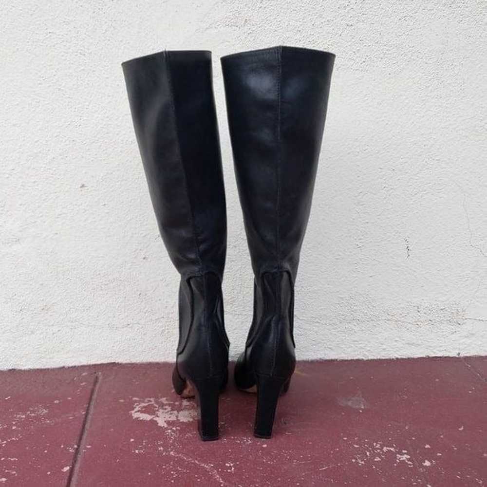 DFV Women's Black Leather Knee High Heeled Gladys… - image 4